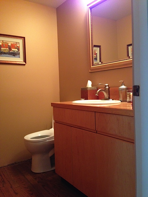 powder room bathroom project before