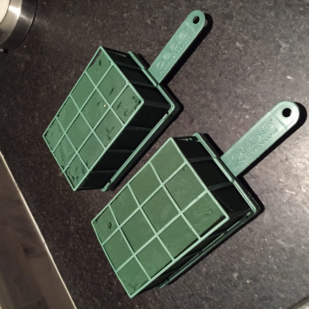 floral cage with foam for DIY christmas swag