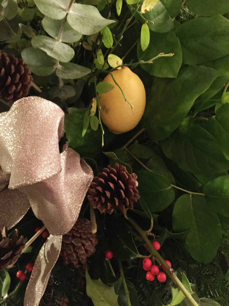 lemons add a special touch to your christmas swag